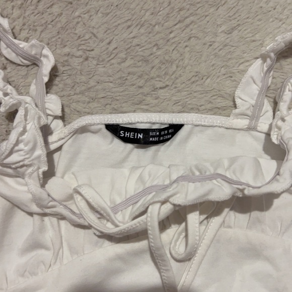 SHEIN women’s white cropped tank top size medium - Picture 2 of 2